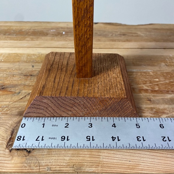 Vintage 19.5” Tall Mug Tree Lucite And Wood Retro Holds 6 Mugs - Picture 10 of 15